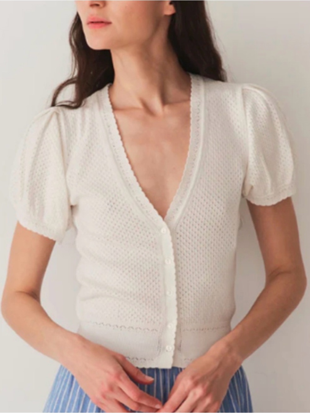DÔEN Ambrose Cardigan in Ivory Women’s Size Small